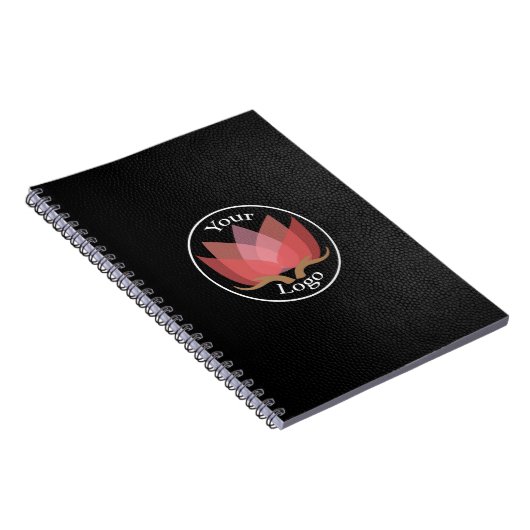 Carnet Black Leather Custom LOGO (Côté Droit)