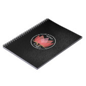 Carnet Black Leather Custom LOGO (Côté gauche)