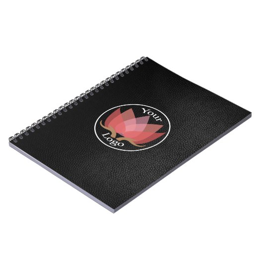 Carnet Black Leather Custom LOGO (Côté gauche)