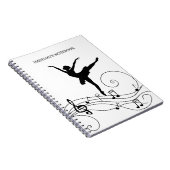 Carnet Black Music Notes et Ballerina (Côté Droit)
