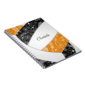 Carnet black orange boho sport filles volley-ball (Côté Droit)