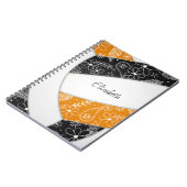 Carnet black orange boho sport filles volley-ball (Côté gauche)