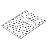 Carnet Black Paw Prints Professional Pet Sitter (Côté gauche)