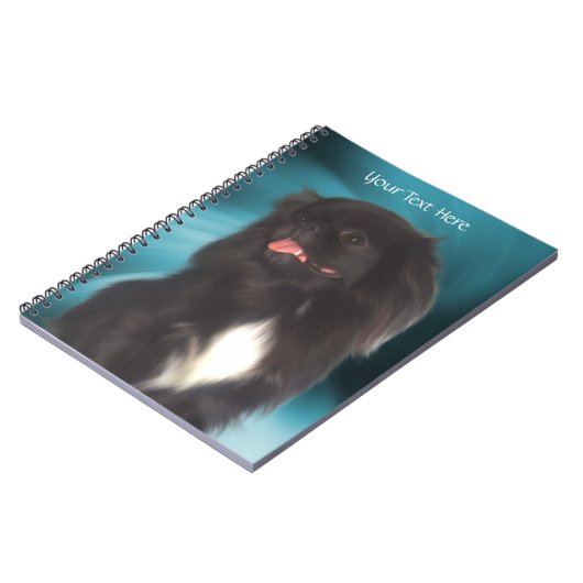 Carnet Black Pekingese Dog Art (Côté gauche)