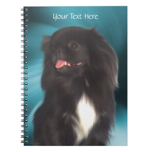 Carnet Black Pekingese Dog Art (Devant)
