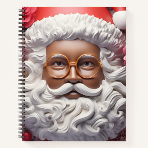 Carnet Black Père Noël Melanin Noël King Bruh Saint Nick