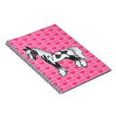 Carnet Black Piebald Dessin Gitan Vanner Shire Amour (Côté Droit)