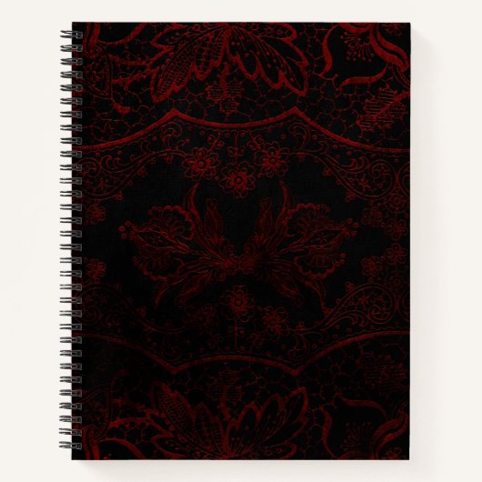 Carnet Black & Red Lace gothique (Devant)