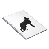 Carnet Black silhouette de German Shepherd dog (Côté Droit)