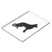 Carnet Black silhouette de German Shepherd dog (Côté gauche)