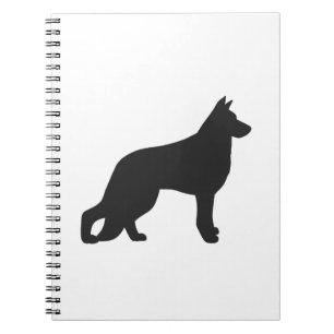 Carnet Black silhouette de German Shepherd dog