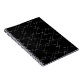 Carnet Black-silver, cool, elegant, simple modern pattern (Côté Droit)