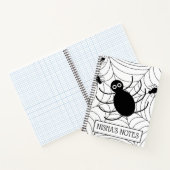 Carnet Black Spider Web Halloween Éffrayant (Intérieur)