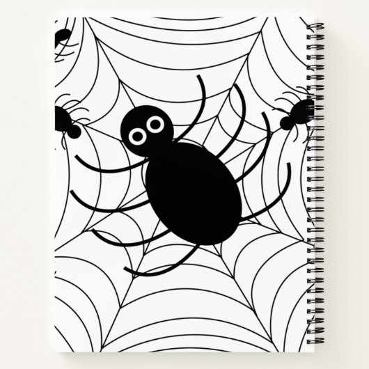 Carnet Black Spider Web Halloween Éffrayant (Dos)