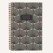 Carnet Black & Tan | Deco Fans Personalized Notebook (Recto)