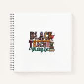 Carnet Black Teacher Magic : Écrire et inspirer (Devant)