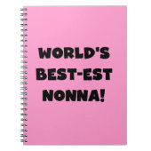 Carnet Black Text Meilleurs T-shirts et cadeaux Nonna (Devant)