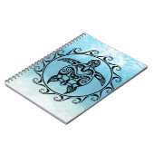 Carnet Black Tribal Turtle Sun (Côté gauche)