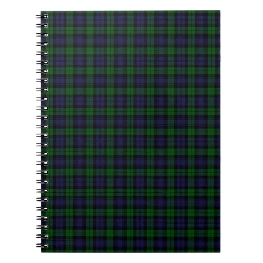 Carnet Black Watch Tartan Plaid Scottish Plaid Motif (Devant)