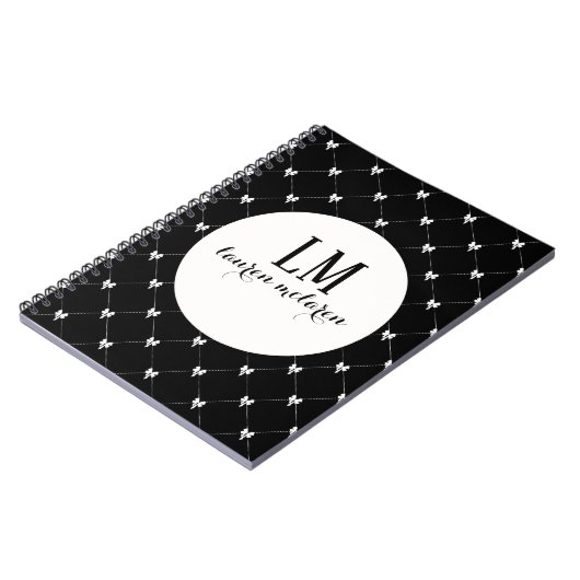 Carnet Black & White Bow Monogram (Côté gauche)