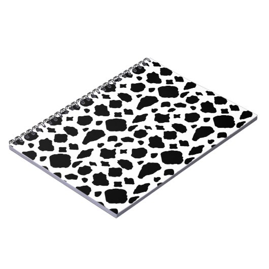 Carnet Black & White Cow Print Pattern (Côté gauche)