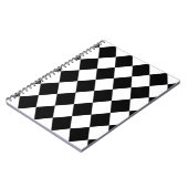 Carnet Black & White Diamond Checkered Pattern (Côté gauche)