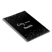 Carnet Black White Glitter Faux Foil Glamorous kraft (Côté Droit)