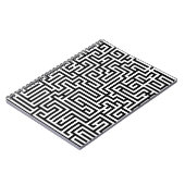 Carnet Black & White Labyrinth Maze Pattern (Côté gauche)
