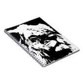 Carnet Black & white lion pop art (Côté Droit)