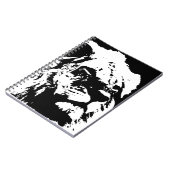 Carnet Black & white lion pop art (Côté gauche)