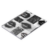 Carnet Black & White Lips Collage Spiral Notebook (Côté gauche)