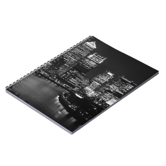 Carnet Black White London City Night UK Travel (Côté gauche)