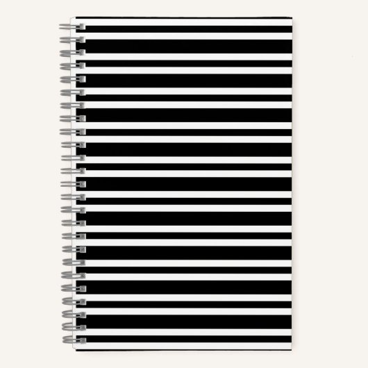 Carnet Black White Stripes Seamless Pattern (Recto)