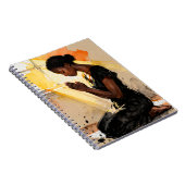 Carnet Black Woman Praying | Impasto Abstract Art (Côté Droit)