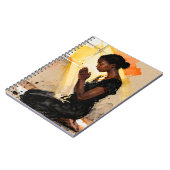 Carnet Black Woman Praying | Impasto Abstract Art (Côté gauche)