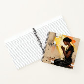 Carnet Black Woman Praying | Impasto Abstract Art (Intérieur)