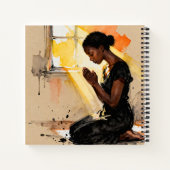 Carnet Black Woman Praying | Impasto Abstract Art (Dos)