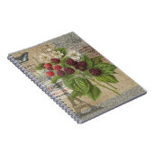 Carnet Blackberries Floral Garden Flower Papillon Art (Côté Droit)