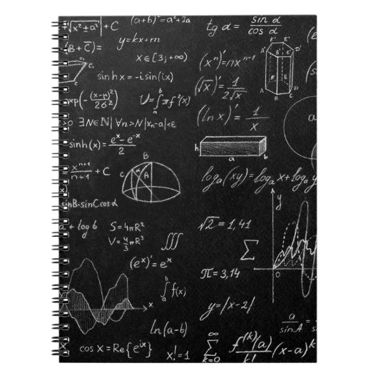 Carnet Blackboard inscribed with scientific formulas and (Devant)