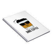 Carnet Blague de boisson drôle de café noir (Côté Droit)