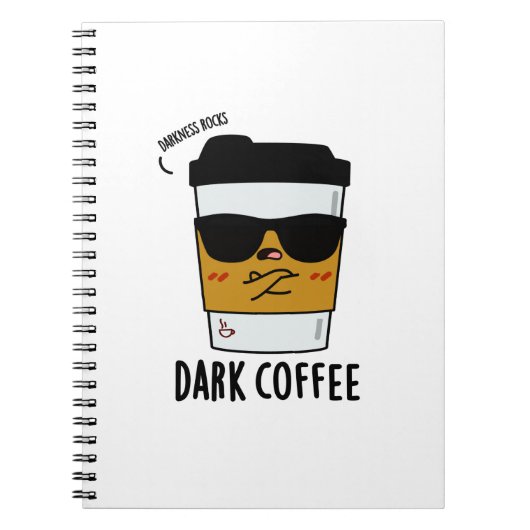 Carnet Blague de boisson drôle de café noir (Devant)
