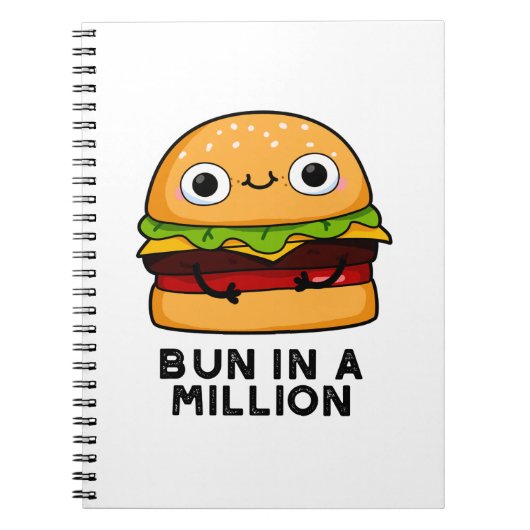 Carnet Blague De Burger Drôle Bun In A Million (Devant)
