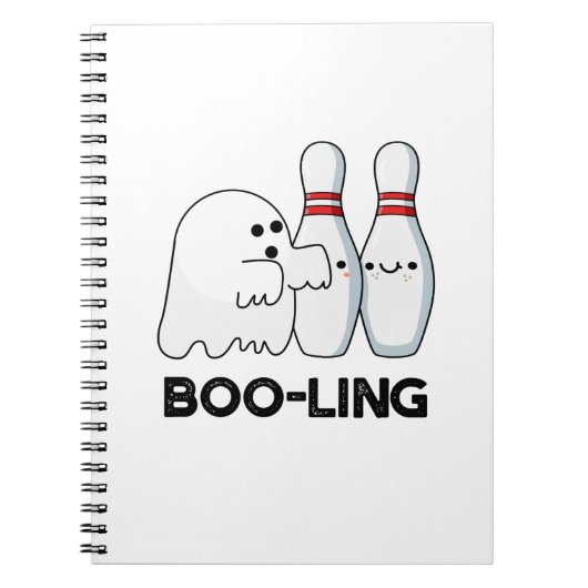 Carnet Blague de fantôme de bowling drôle d'Halloween (Devant)