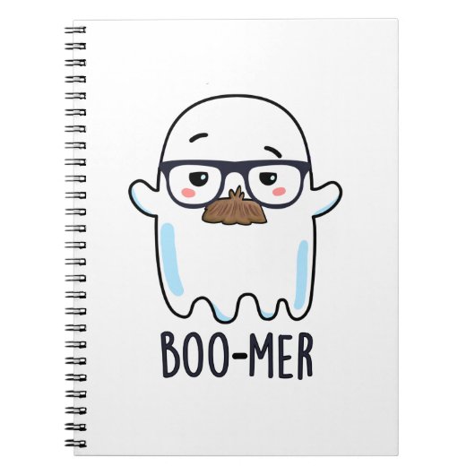 Carnet Blague drôle de fantôme d'âge mûr Boo-mer  (Devant)