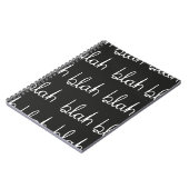 Carnet Blah bla motif sans couture. (Côté gauche)