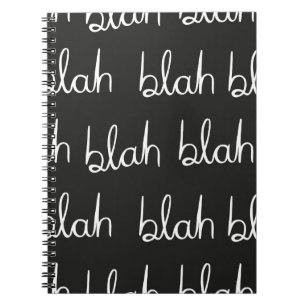Carnet Blah bla motif sans couture.