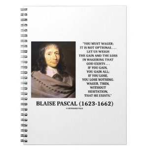 Carnet Blaise Pascal Gain Loss Wagering God Existe Citati