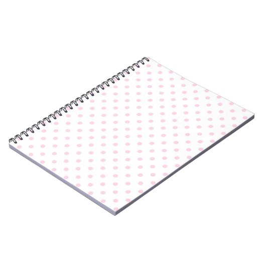 Carnet Blanc avec Pois roses (Côté gauche)