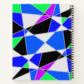 Carnet Blanc bleu Violet triangle abstrait (Dos)