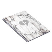 Carnet Blanc Bois Ferme Rustique Chic Usé (Côté Droit)